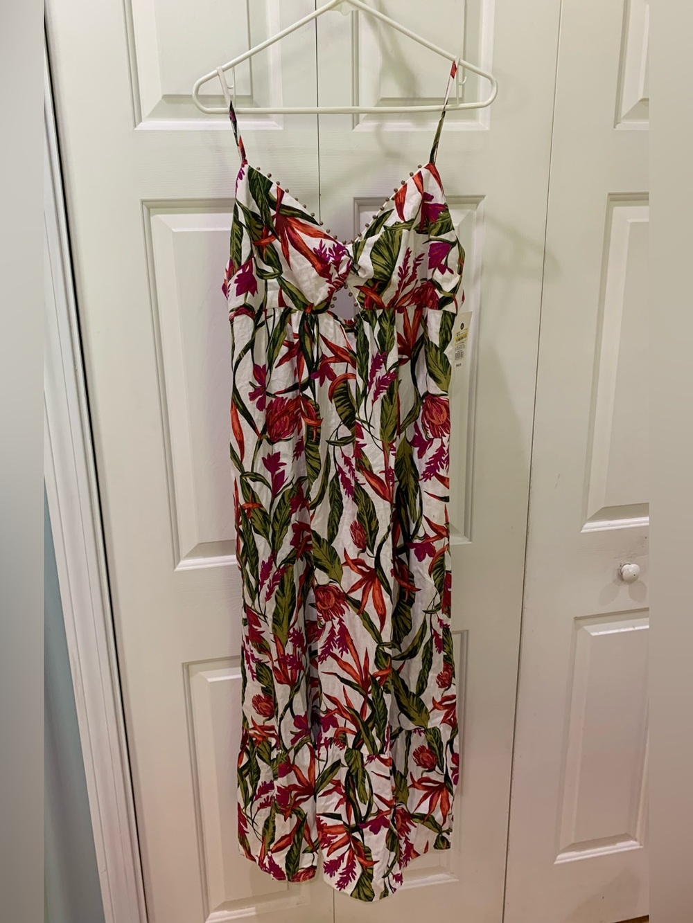 A new day pink multi-floral dress size Large